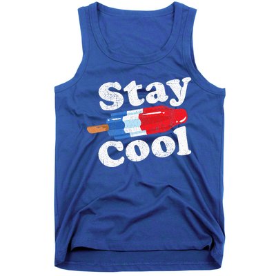 Summer Popsicle Stay Cool Funny Bomb Retro 80s Pop Gift Tank Top