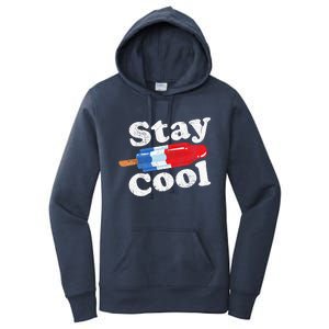 Summer Popsicle Stay Cool Funny Bomb Retro 80s Pop Gift Women's Pullover Hoodie