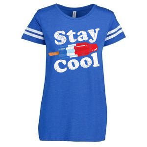 Summer Popsicle Stay Cool Funny Bomb Retro 80s Pop Gift Enza Ladies Jersey Football T-Shirt