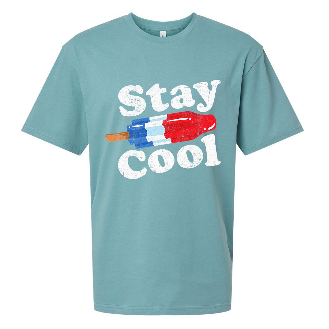 Summer Popsicle Stay Cool Funny Bomb Retro 80s Pop Gift Sueded Cloud Jersey T-Shirt