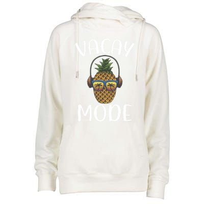 Summer Pineapple Sunrise Sunburn Sunset Repeat Vacay Mode Gift Womens Funnel Neck Pullover Hood