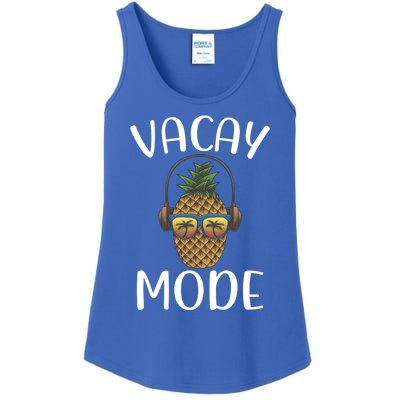 Summer Pineapple Sunrise Sunburn Sunset Repeat Vacay Mode Gift Ladies Essential Tank