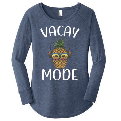 Summer Pineapple Sunrise Sunburn Sunset Repeat Vacay Mode Gift Women's Perfect Tri Tunic Long Sleeve Shirt