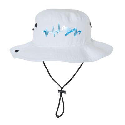 Snowboard Print Snowboard Heart Beat Ski Season Gift Legacy Cool Fit Booney Bucket Hat