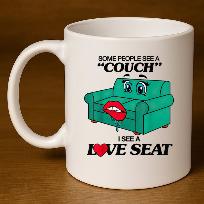 Some People See A Couch I See A Love Seat 11oz C Handle Ceramic Mug