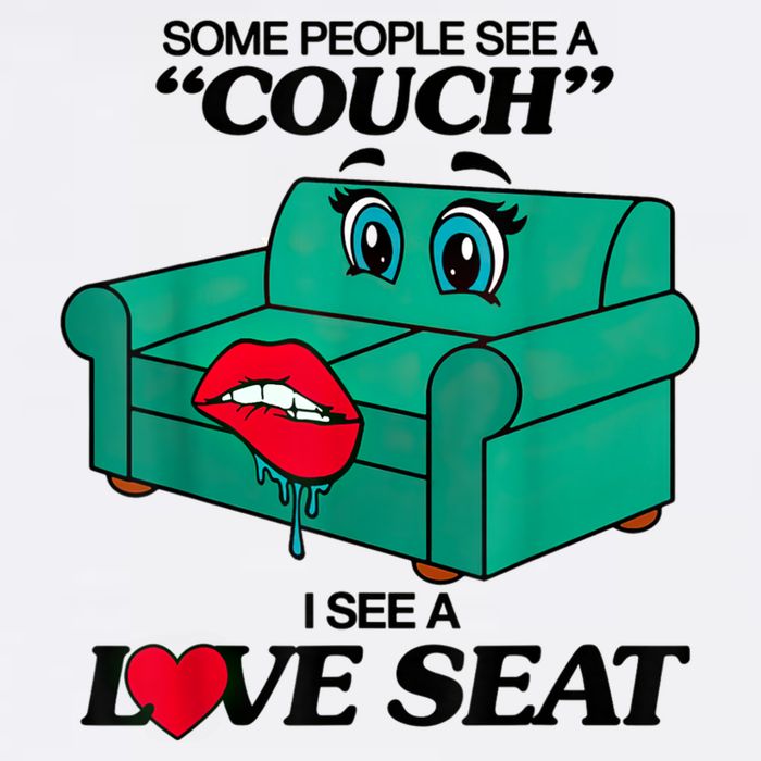 Some People See A Couch I See A Love Seat Flat Bill Trucker Hat