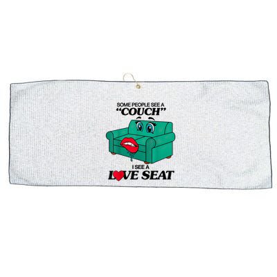 Some People See A Couch I See A Love Seat Large Microfiber Waffle Golf Towel