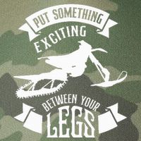 Snowmobile Put Something Exciting Between Your Legs W Legacy Tie Dye Trucker Hat