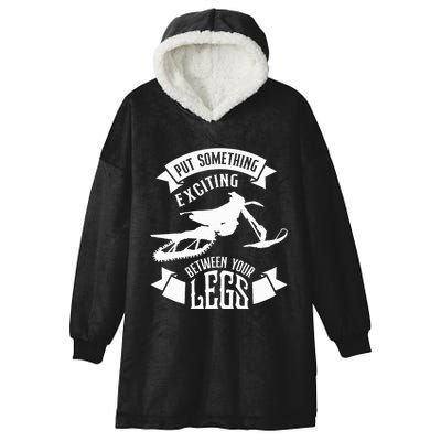 Snowmobile Put Something Exciting Between Your Legs W Hooded Wearable Blanket