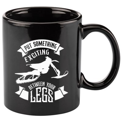 Snowmobile Put Something Exciting Between Your Legs W 11oz C Handle Ceramic Mug