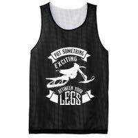 Snowmobile Put Something Exciting Between Your Legs W Mesh Reversible Basketball Jersey Tank