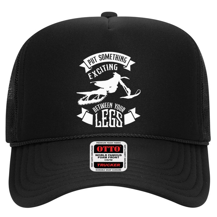 Snowmobile Put Something Exciting Between Your Legs W Trucker Hat