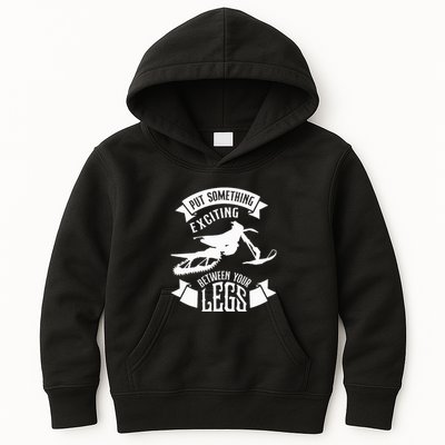 Snowmobile Put Something Exciting Between Your Legs W Kids Hoodie