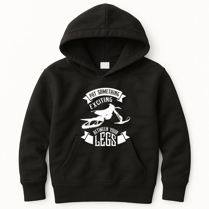 Snowmobile Put Something Exciting Between Your Legs W Kids Hoodie