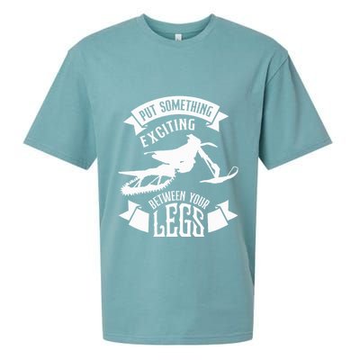 Snowmobile Put Something Exciting Between Your Legs W Sueded Cloud Jersey T-Shirt