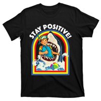 Stay Positive Shark Lover Wildlife Ocean Sea T-Shirt