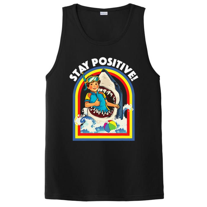 Stay Positive Shark Lover Wildlife Ocean Sea PosiCharge Competitor Tank