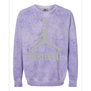 Silver Pickleball Sports Logo Colorblast Crewneck Sweatshirt