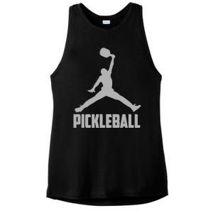 Silver Pickleball Sports Logo Ladies PosiCharge Tri-Blend Wicking Tank