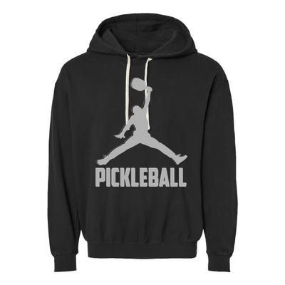 Silver Pickleball Sports Logo Garment-Dyed Fleece Hoodie