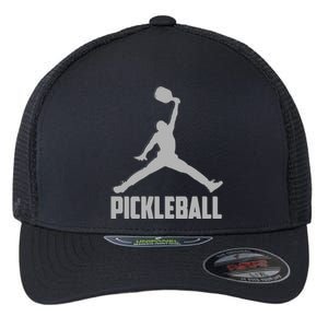 Silver Pickleball Sports Logo Flexfit Unipanel Trucker Cap