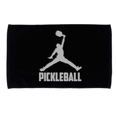 Silver Pickleball Sports Logo Microfiber Hand Towel