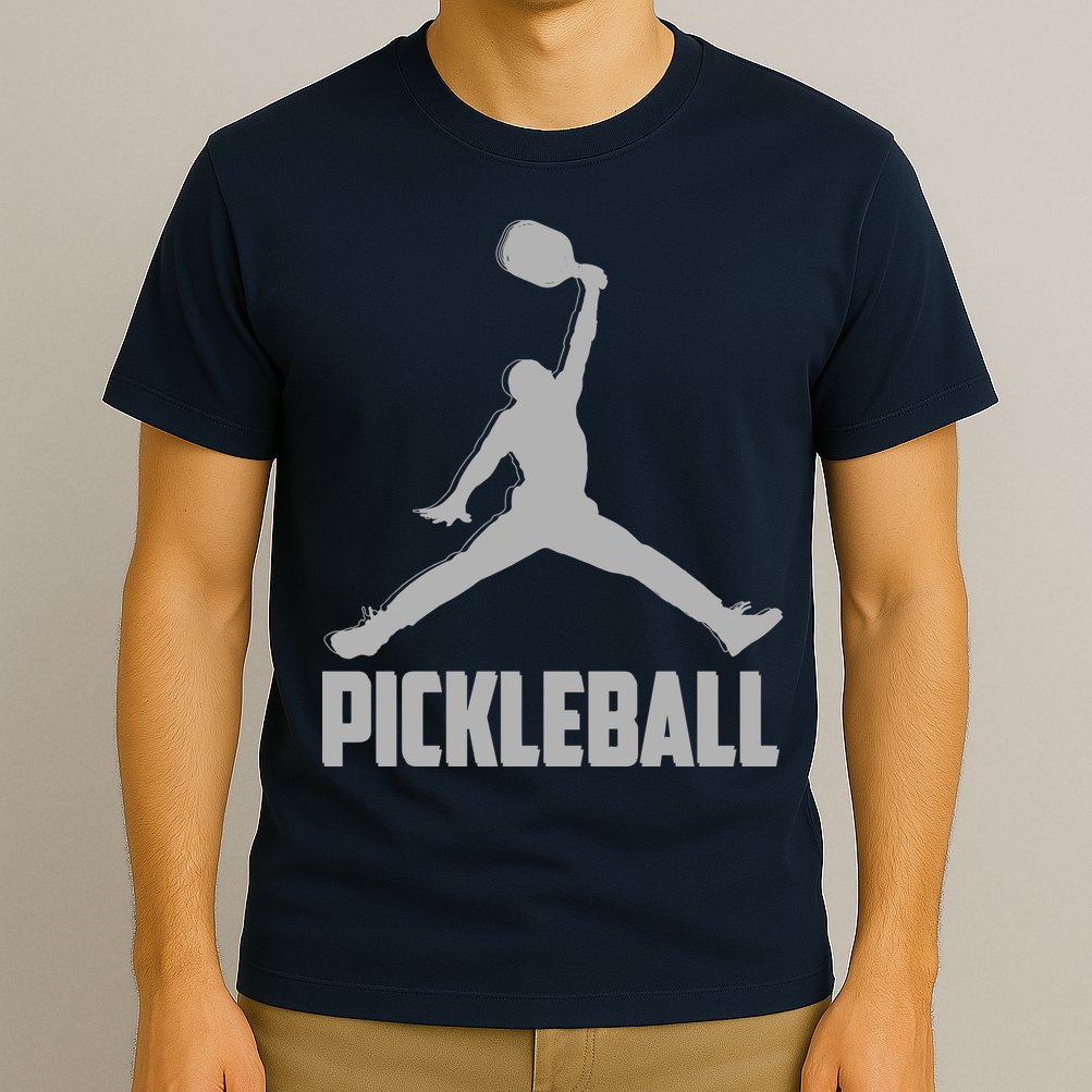 Silver Pickleball Sports Logo T-Shirt