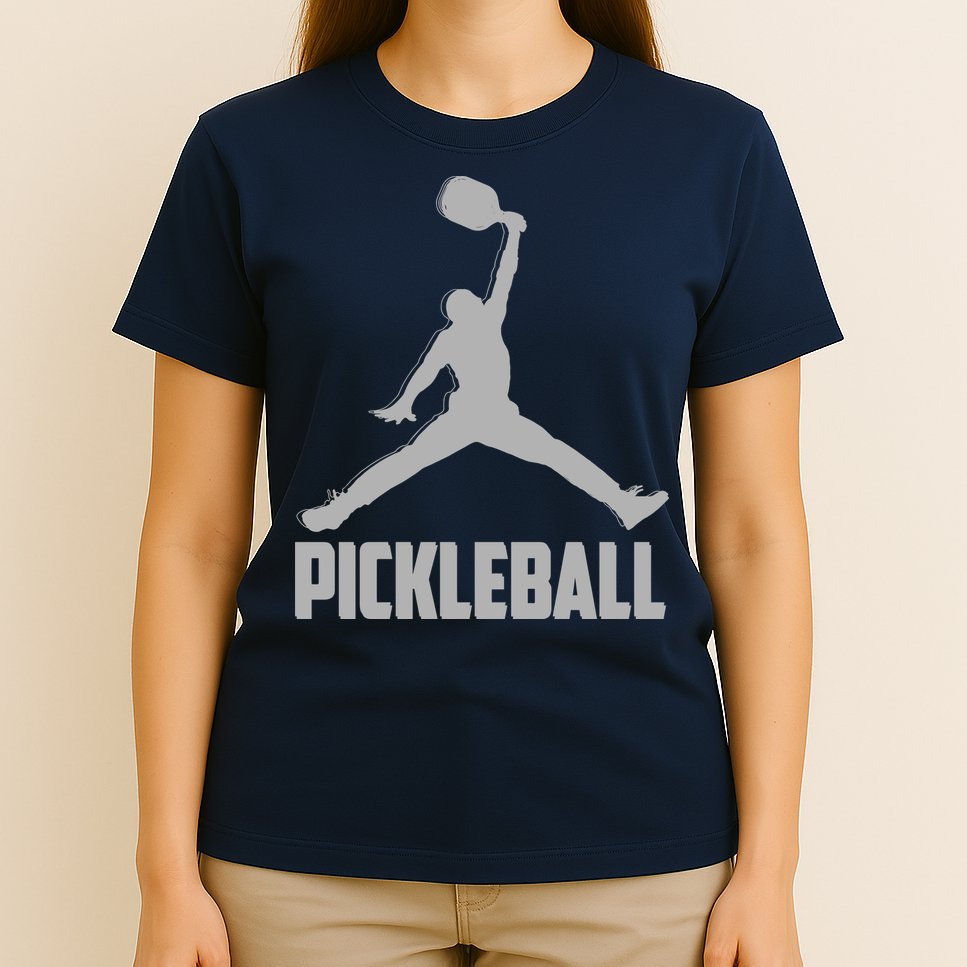 Silver Pickleball Sports Logo T-Shirt