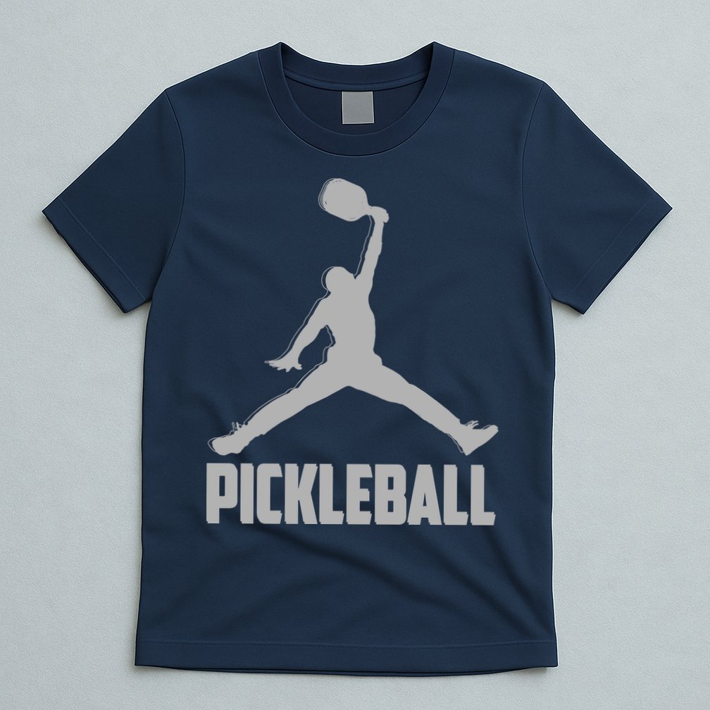 Silver Pickleball Sports Logo T-Shirt