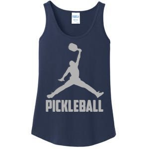 Silver Pickleball Sports Logo Ladies Essential Tank