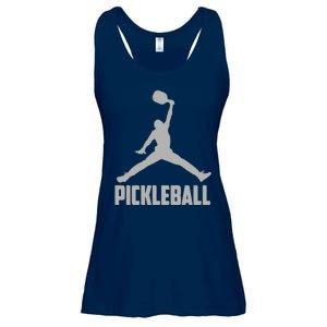 Silver Pickleball Sports Logo Ladies Essential Flowy Tank