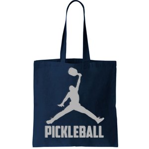 Silver Pickleball Sports Logo Tote Bag