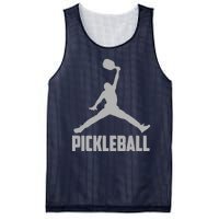 Silver Pickleball Sports Logo Mesh Reversible Basketball Jersey Tank