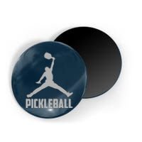 Silver Pickleball Sports Logo Magnet