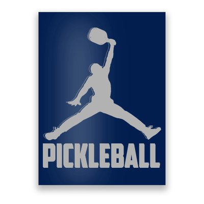 Silver Pickleball Sports Logo Poster