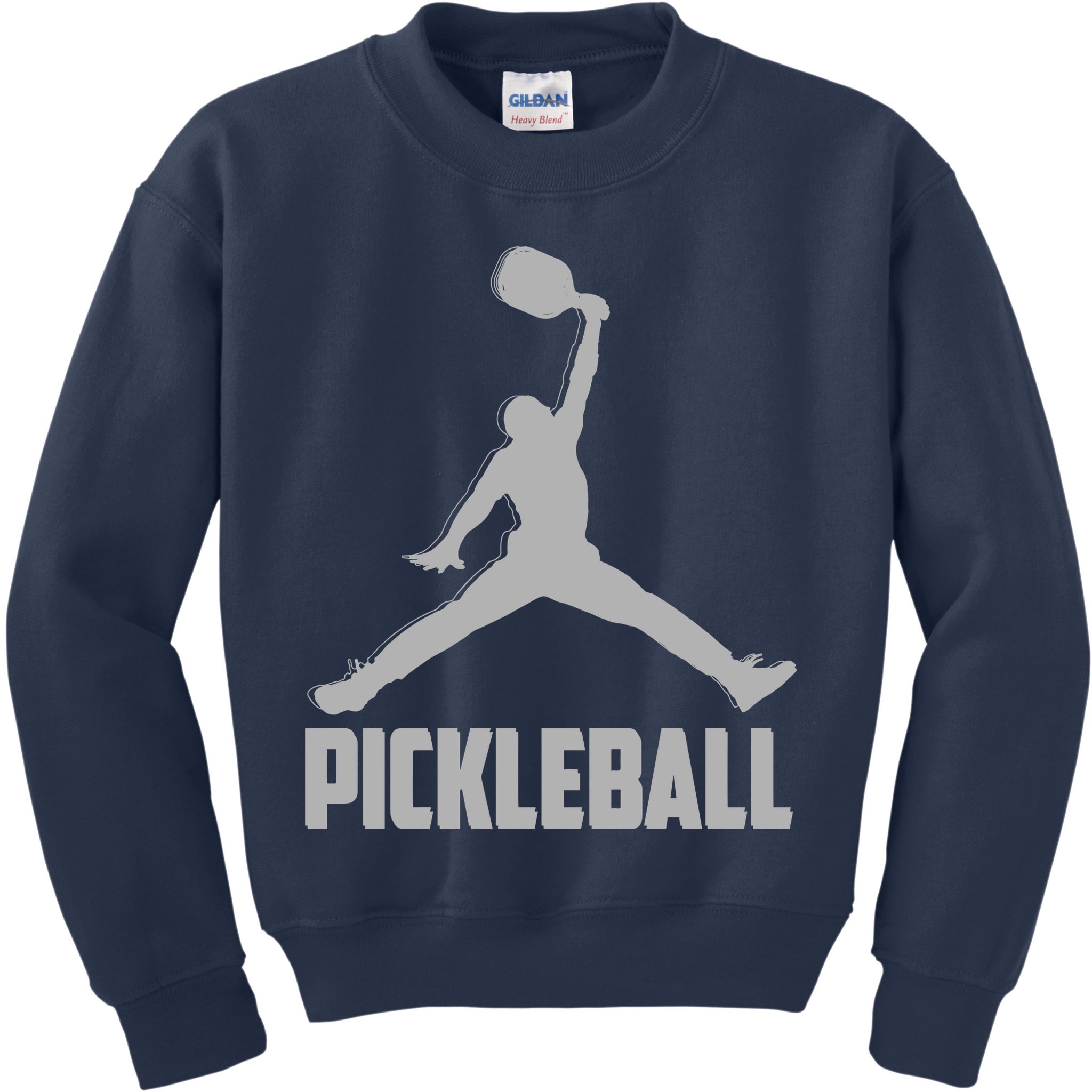 Silver Pickleball Sports Logo Kids Sweatshirt