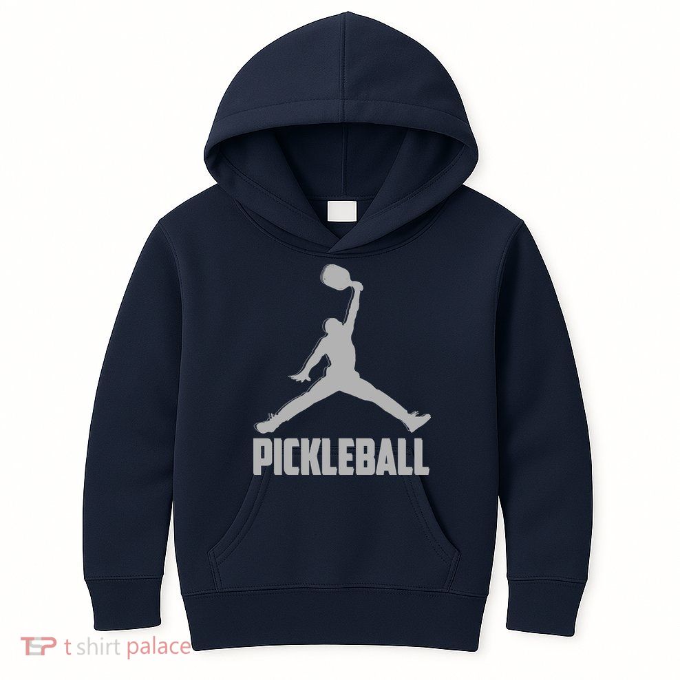 Silver Pickleball Sports Logo Kids Hoodie