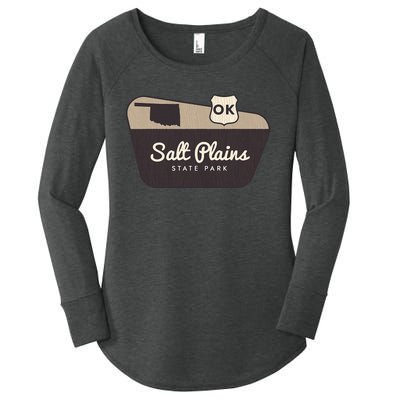 Salt Plains State Park Oklahoma Welcome Sign Vacation Women's Perfect Tri Tunic Long Sleeve Shirt