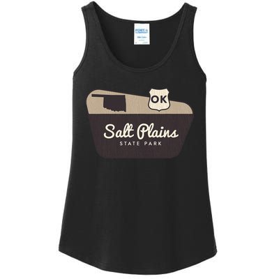 Salt Plains State Park Oklahoma Welcome Sign Vacation Ladies Essential Tank