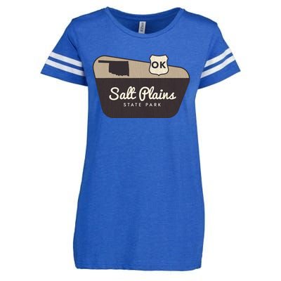 Salt Plains State Park Oklahoma Welcome Sign Vacation Enza Ladies Jersey Football T-Shirt