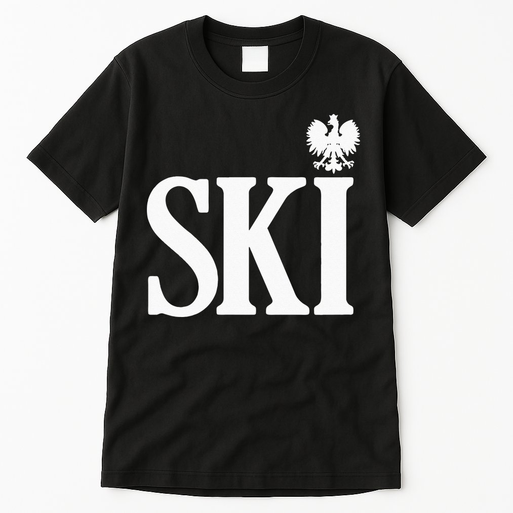 SKI Polish Surnames Ending Polish Eagle Dyngus Day Tall T-Shirt