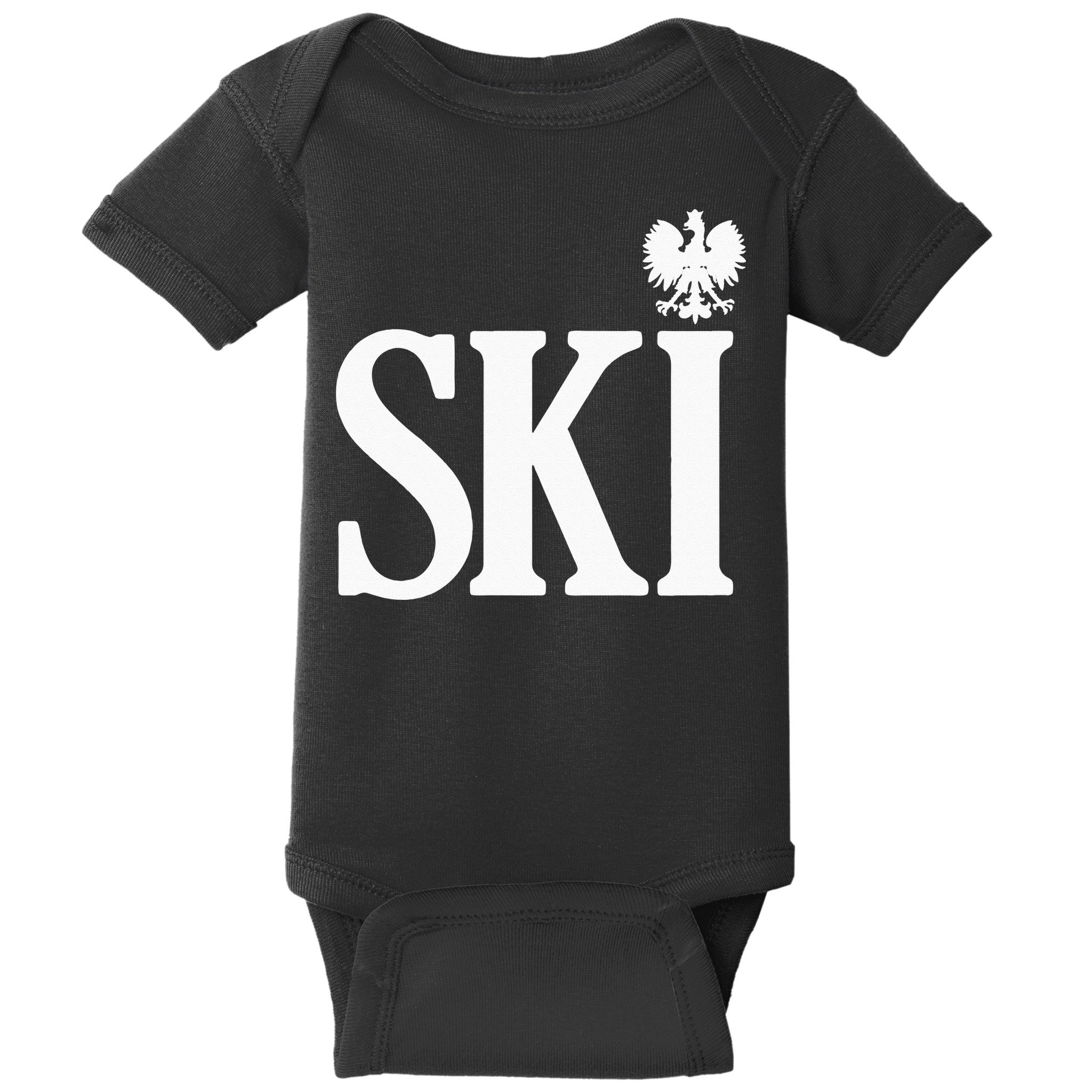 SKI Polish Surnames Ending Polish Eagle Dyngus Day Baby Bodysuit