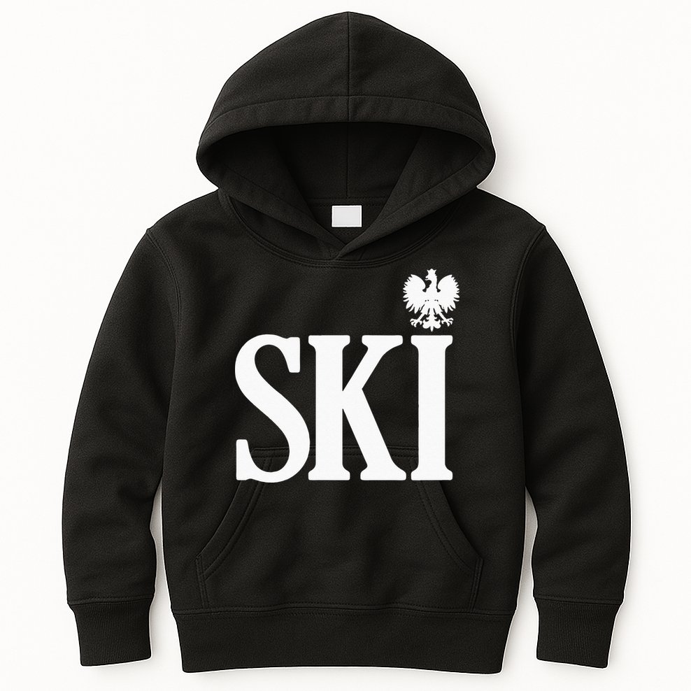 SKI Polish Surnames Ending Polish Eagle Dyngus Day Kids Hoodie
