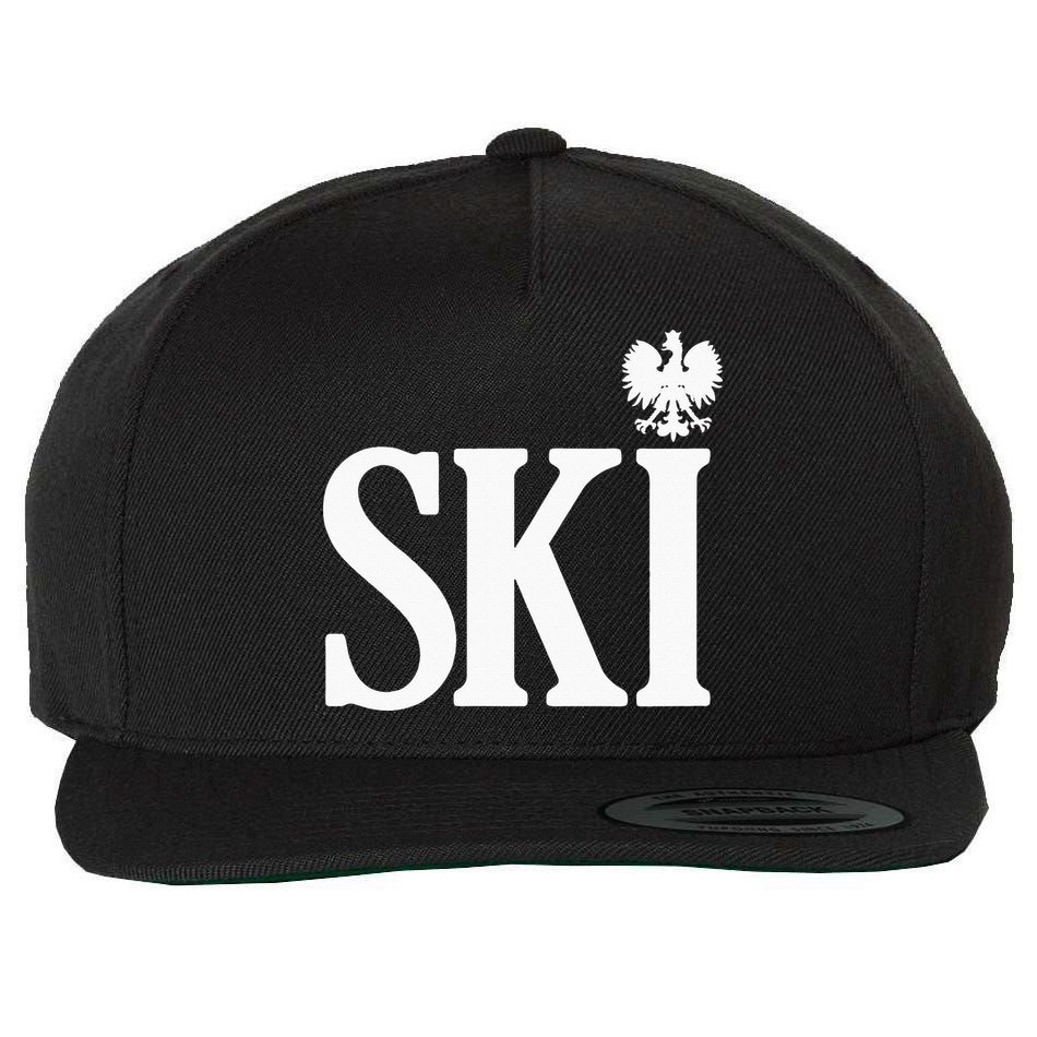 SKI Polish Surnames Ending Polish Eagle Dyngus Day Wool Snapback Cap