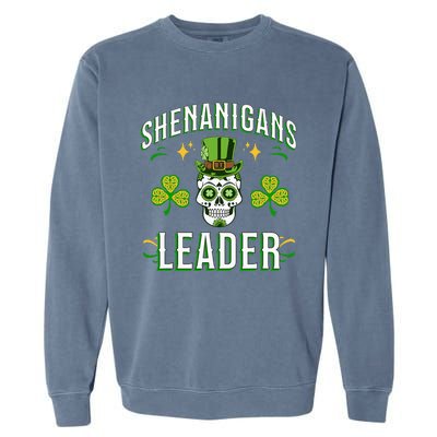 ST PAT'S SHENANIGANS GREEN LEADER Design Garment-Dyed Sweatshirt