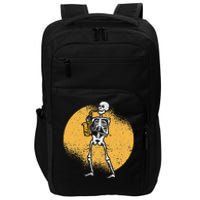 Skeleton Playing Saxophone Jazz Halloween Music Spooky Scary Impact Tech Backpack