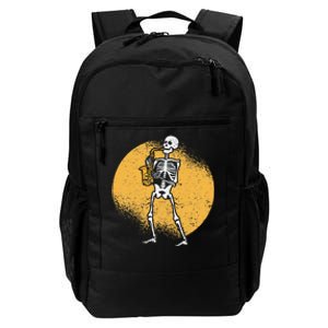 Skeleton Playing Saxophone Jazz Halloween Music Spooky Scary Daily Commute Backpack