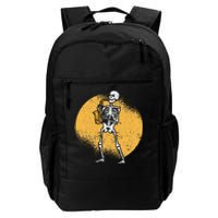 Skeleton Playing Saxophone Jazz Halloween Music Spooky Scary Daily Commute Backpack