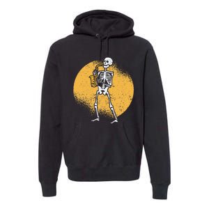 Skeleton Playing Saxophone Jazz Halloween Music Spooky Scary Premium Hoodie