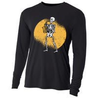 Skeleton Playing Saxophone Jazz Halloween Music Spooky Scary Cooling Performance Long Sleeve Crew